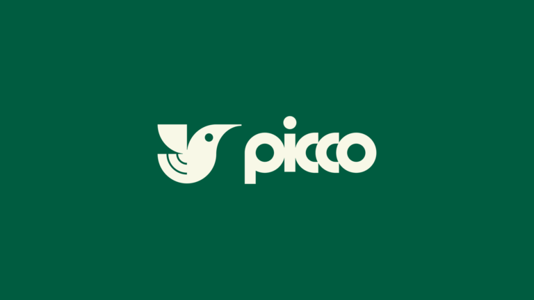 Picco品牌设计：AI驱动的办公革新与复古未来主义的视觉碰撞